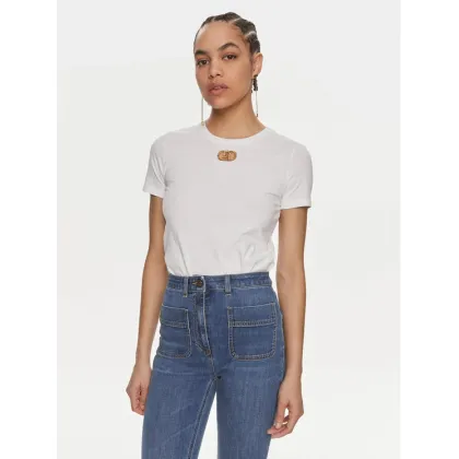 Zdjęcie Elisabetta Franchi T-Shirt MA-52N-41E2-V180 Biały Regular Fit