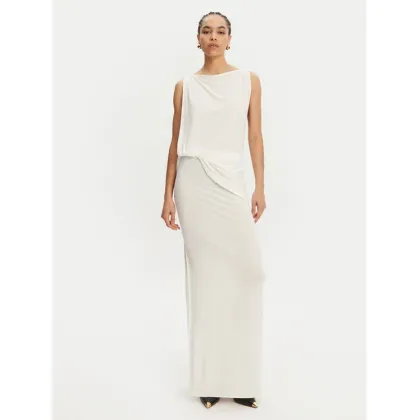 Zdjęcie JACQUEMUS Sukienka wieczorowa La Robe Peplo Longue 25E251DR2302381 100 Biały Regular Fit