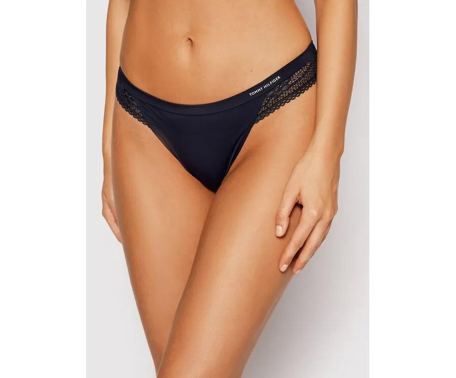 obrazek 1 Tommy Hilfiger Stringi UW0UW02473 Granatowy