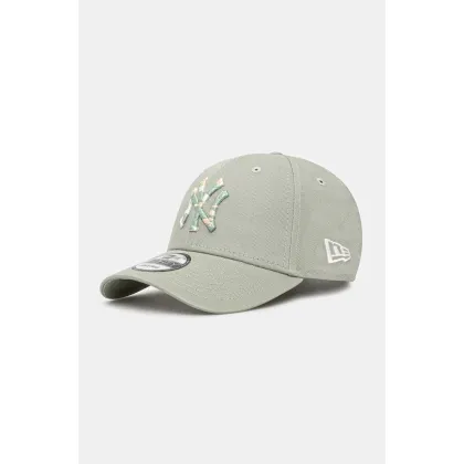 Zdjęcie New Era czapka z daszkiem bawełniana kolor zielony gładka 60595186