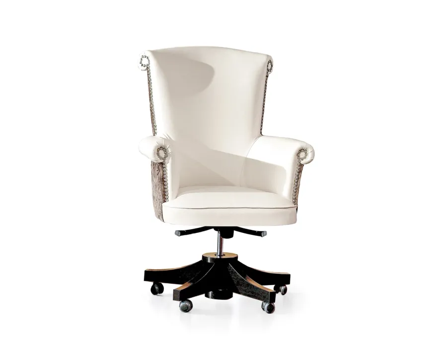picture 1 Italian classic swivel armchair with adjustable seat for luxury interiors - Bianchini