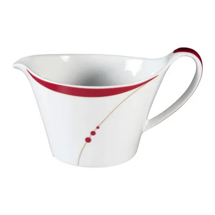Zdjęcie Wyjątkowa porcelanowa sosjerka zdobiona czerwonym wzorem - Seltmann Weiden