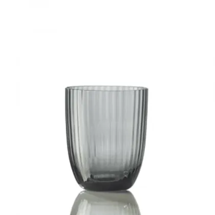Zdjęcie Szara elegancka szklanka do wody szkło Murano