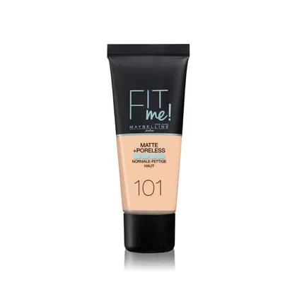 Zdjęcie Maybelline Fit Me Matt+Poreless Podkład w płynie 30 ml Nr. 101 - True Ivory