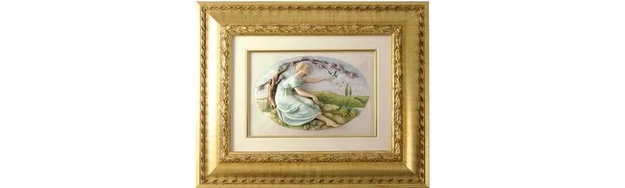 picture 1 Porcelain picture with a spring motif