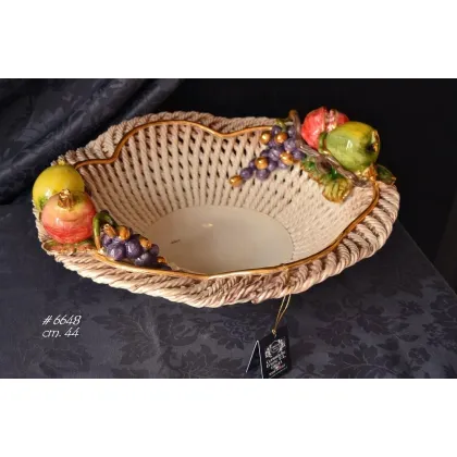 Zdjęcie Cudowna patera ceramiczna na owoce