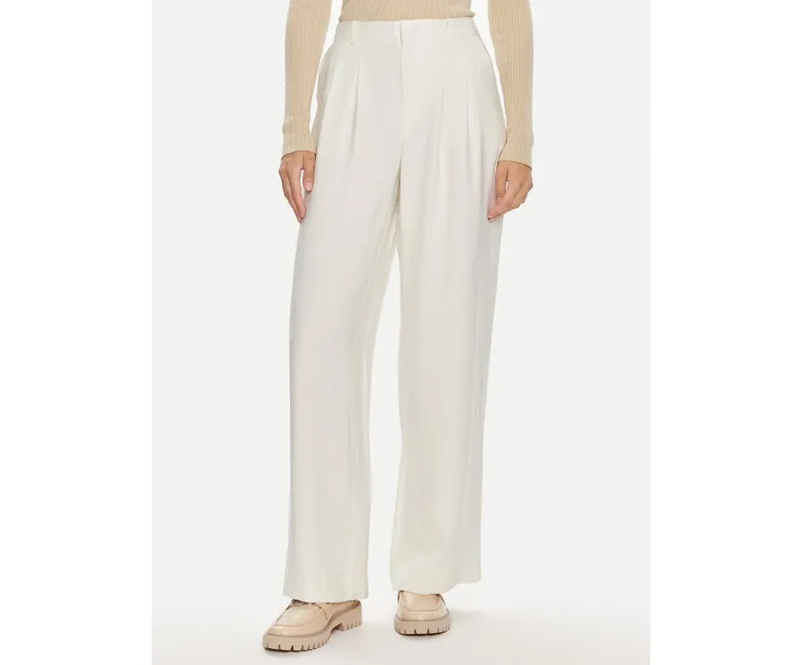 obrazek 1 Calvin Klein Jeans Spodnie materiałowe J20J223917 Écru Relaxed Fit