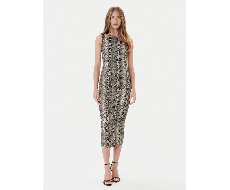 obrazek 1 MICHAEL Michael Kors Sukienka koktajlowa MT58319HMC Beżowy Slim Fit