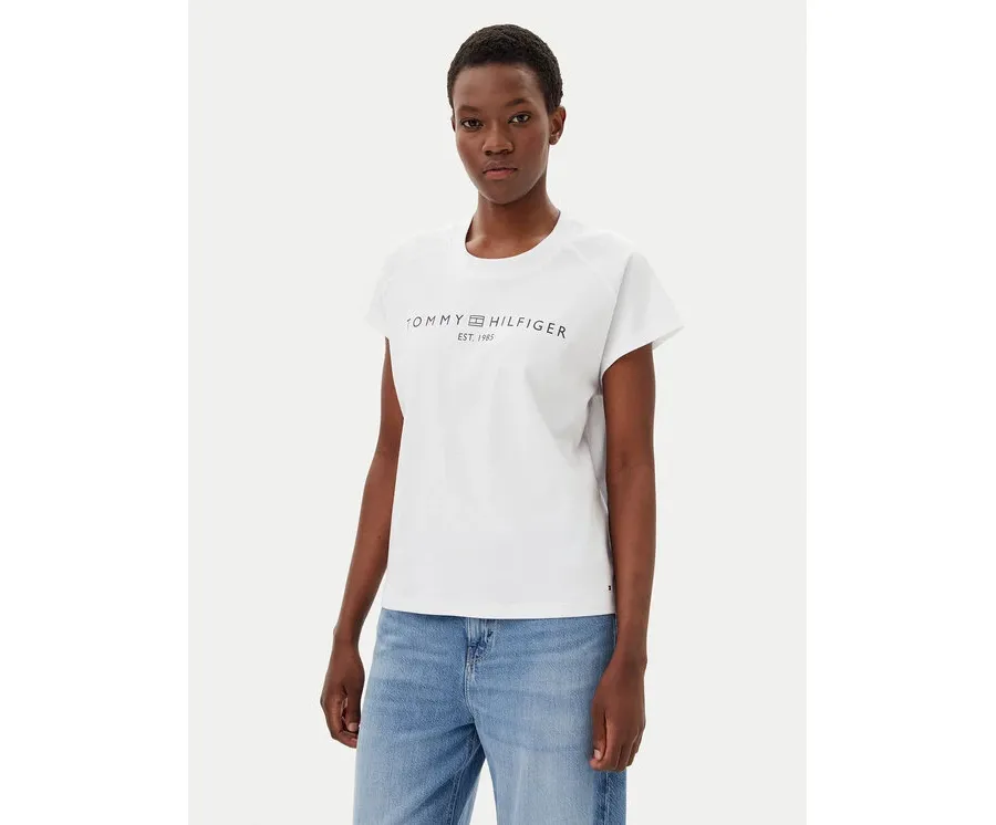 obrazek 1 Tommy Hilfiger T-Shirt WW0WW46113 Biały Regular Fit