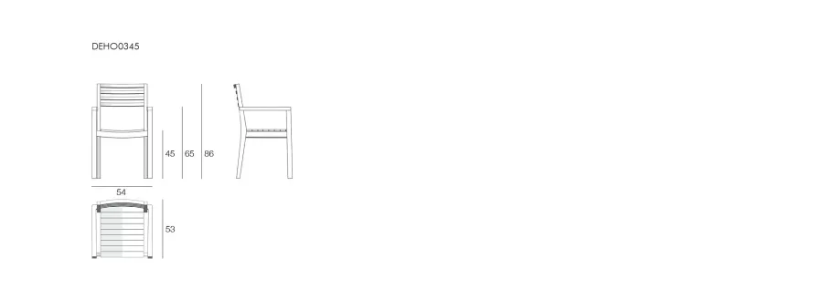 obrazek 6 Piękne minimalistyczne krzesło do ogrodu z drewna tekowego