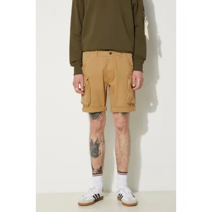 Zdjęcie Alpha Industries szorty bawełniane Crew Short kolor beżowy 176203.14-KREMOWY