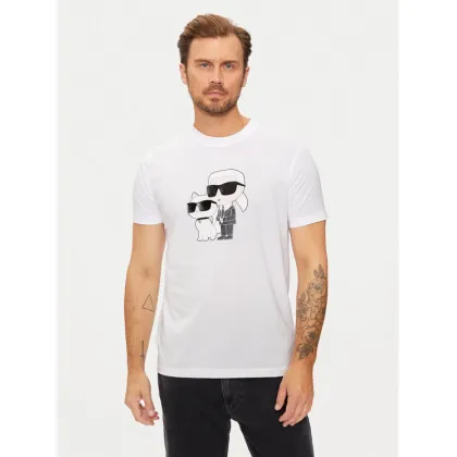 Zdjęcie KARL LAGERFELD T-Shirt 755061 544241 Biały Regular Fit