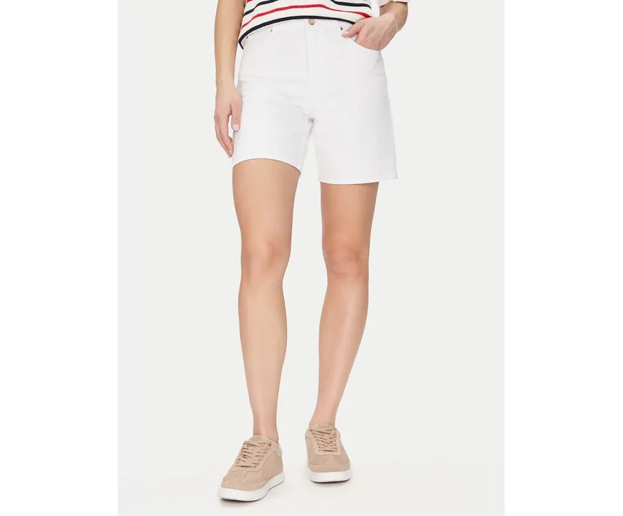 obrazek 1 Tommy Hilfiger Szorty jeansowe Dnm Straight Short Rw White WW0WW45924 Biały Regular Fit