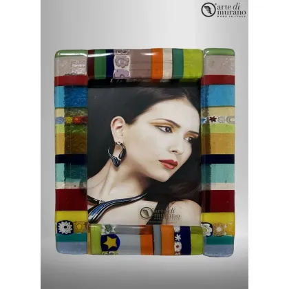 Zdjęcie Abstrakcyjna ramka na zdjęcia w oryginalnym szkle Murano