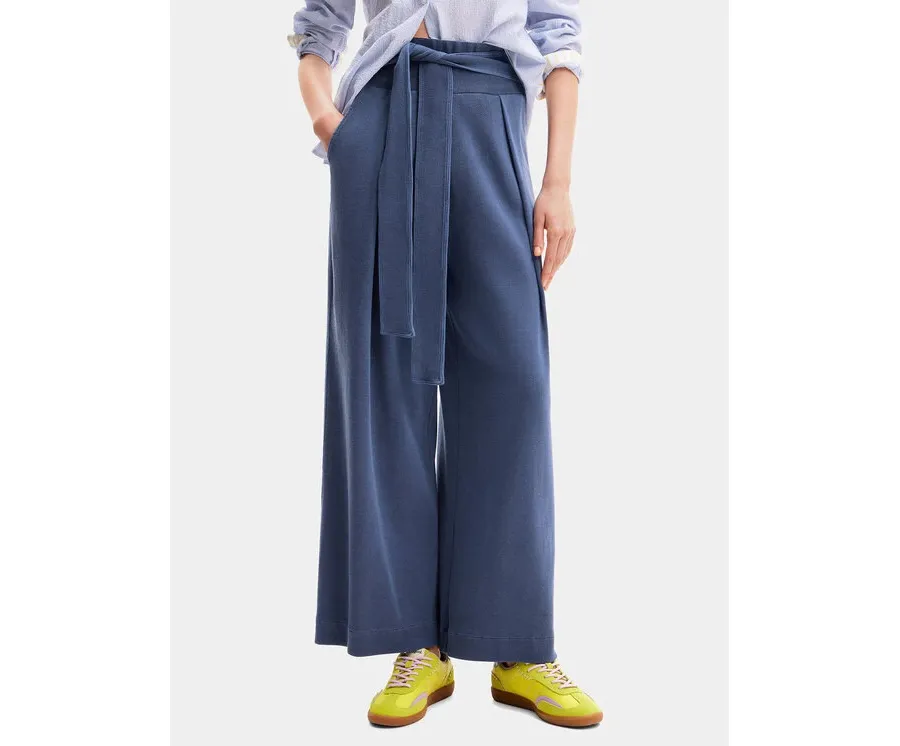 obrazek 1 Desigual Spodnie materiałowe Tami 24SWPK02 Niebieski Regular Fit