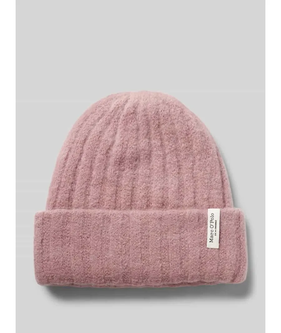 obrazek 1 Czapka beanie z mieszanki alpaki i żywej wełny z aplikacją z logo