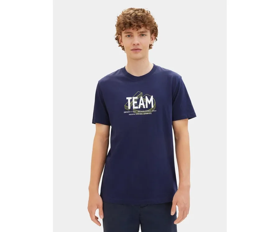 obrazek 1 Tom Tailor Denim T-Shirt 1040838 Granatowy Regular Fit