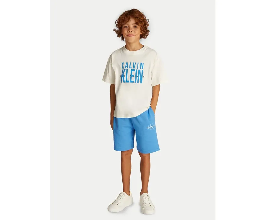 obrazek 1 Calvin Klein Jeans T-Shirt Bold Graphic IB0IB02448 Écru Relaxed Fit