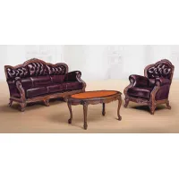 Picture Antique stylish leather sofa for the living room - Morello Gianpaolo