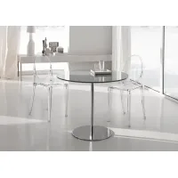 Picture Round table made of tempered glass - Tonelli Design