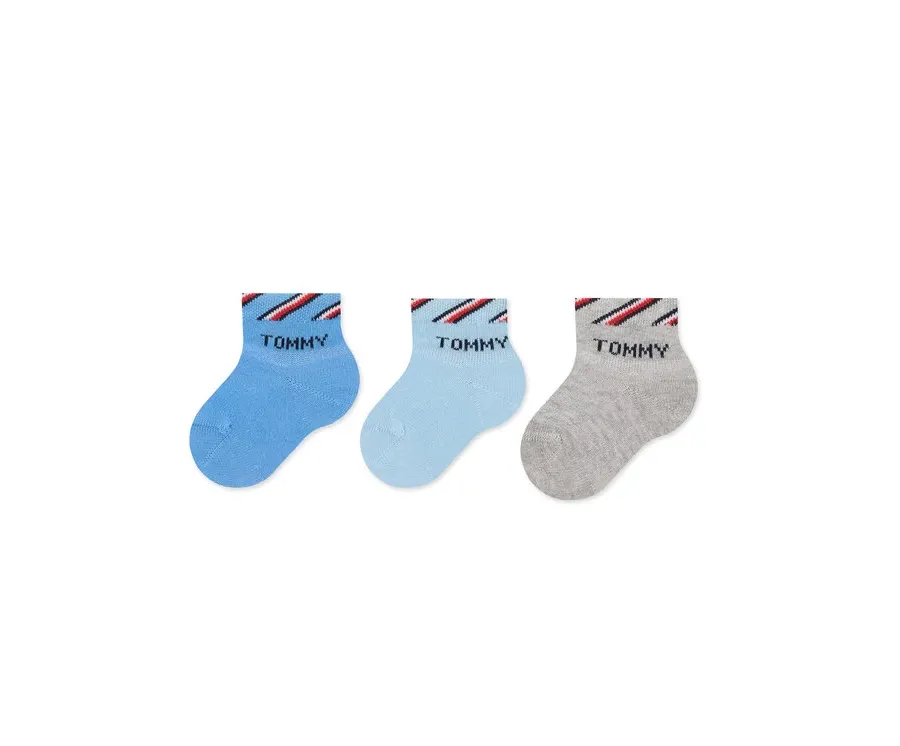 obrazek 1 Tommy Hilfiger Zestaw 3 par wysokich skarpet dziecięcych 701220277 Kolorowy