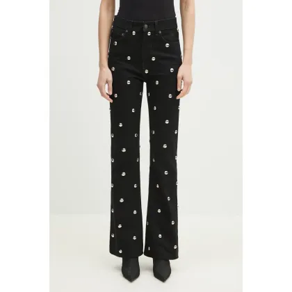 Zdjęcie Fiorucci jeansy Metal Bubble Stud Flared damskie high waist U02SPDJE083DN06DN04