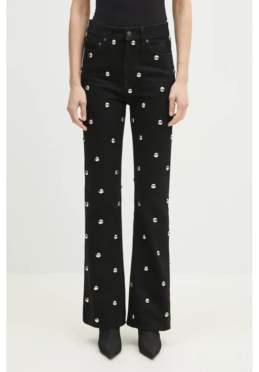 obrazek 1 Fiorucci jeansy Metal Bubble Stud Flared damskie high waist U02SPDJE083DN06DN04