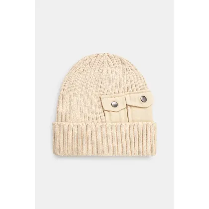 Zdjęcie Alpha Industries czapka Utility Beanie kolor beżowy 138904