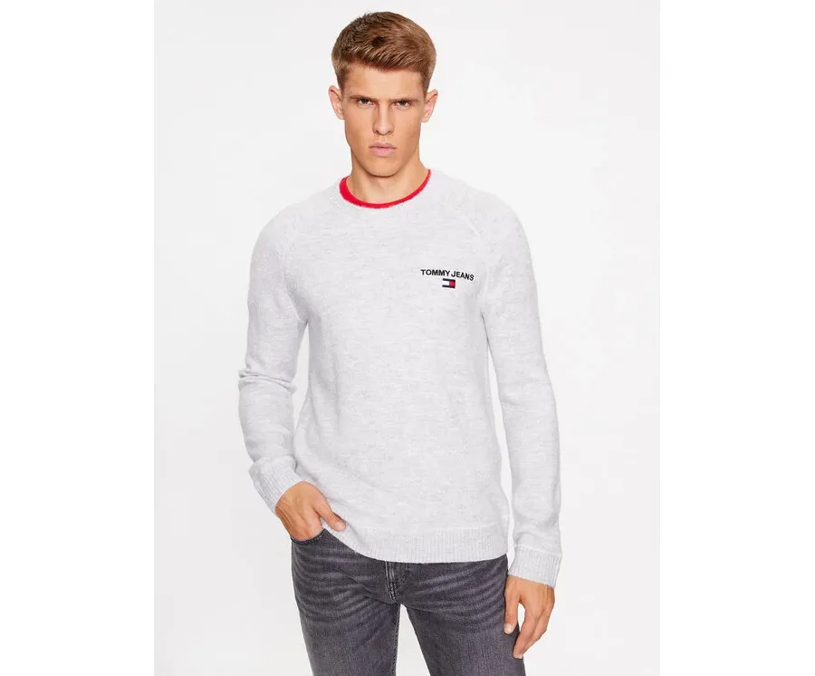 obrazek 1 Tommy Jeans Sweter DM0DM17756 Szary Regular Fit
