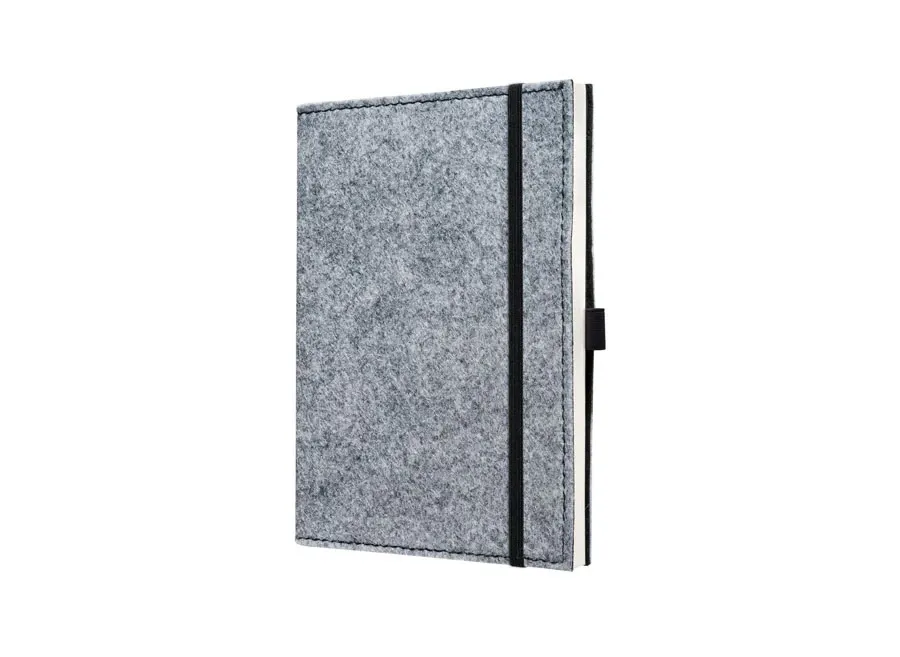 obrazek 1 Oryginalne notesy w miękkich okładkach z kolekcji Felt - szare A5/A6