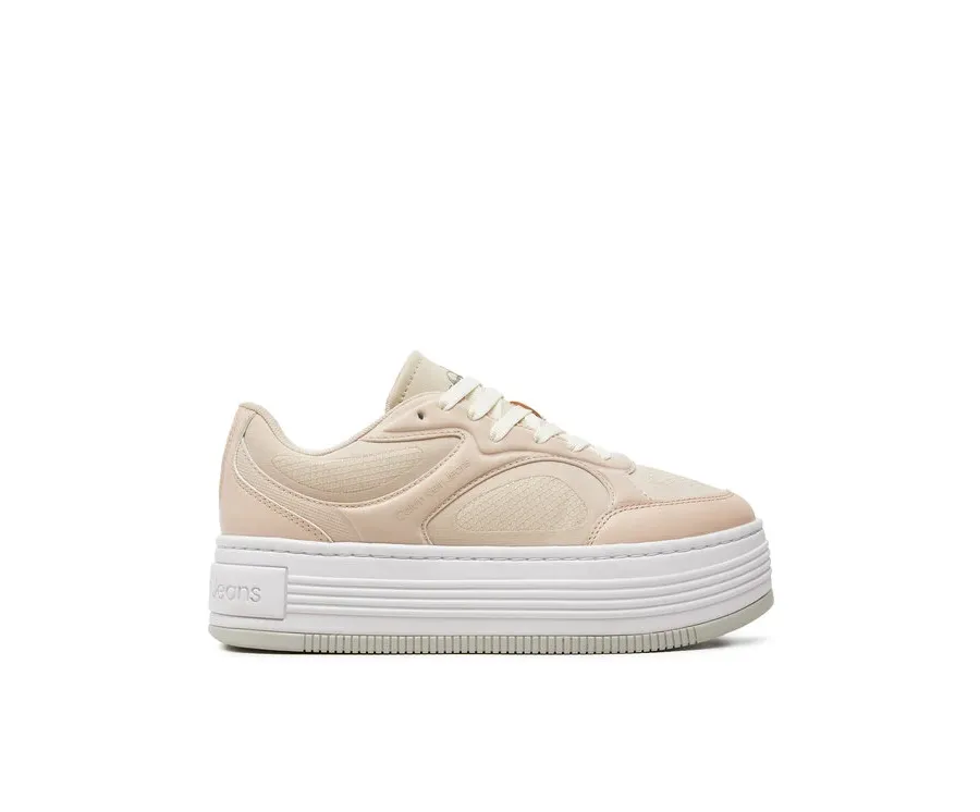 obrazek 1 Calvin Klein Jeans Sneakersy Bold Platf Low Lace Mix In Mtl YW0YW01471 Różowy