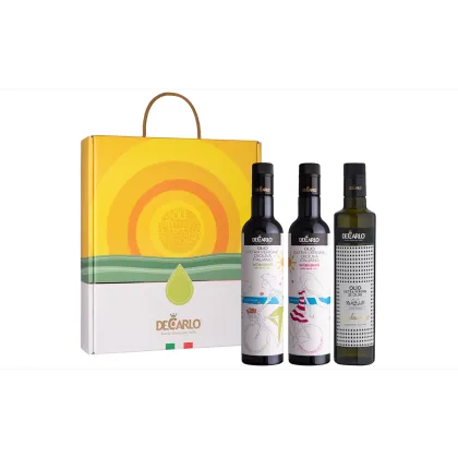 Zdjęcie Wysokiej jakości włoska oliwa z oliwek - komplet upominkowy 3x 500ml