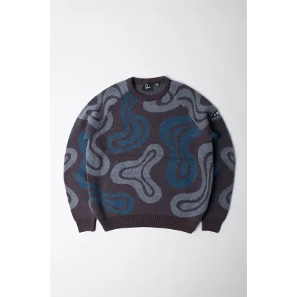 Zdjęcie by Parra sweter z domieszką wełny Stupid Lava Lamp Knitted Pullover męski kolor bordowy  52415