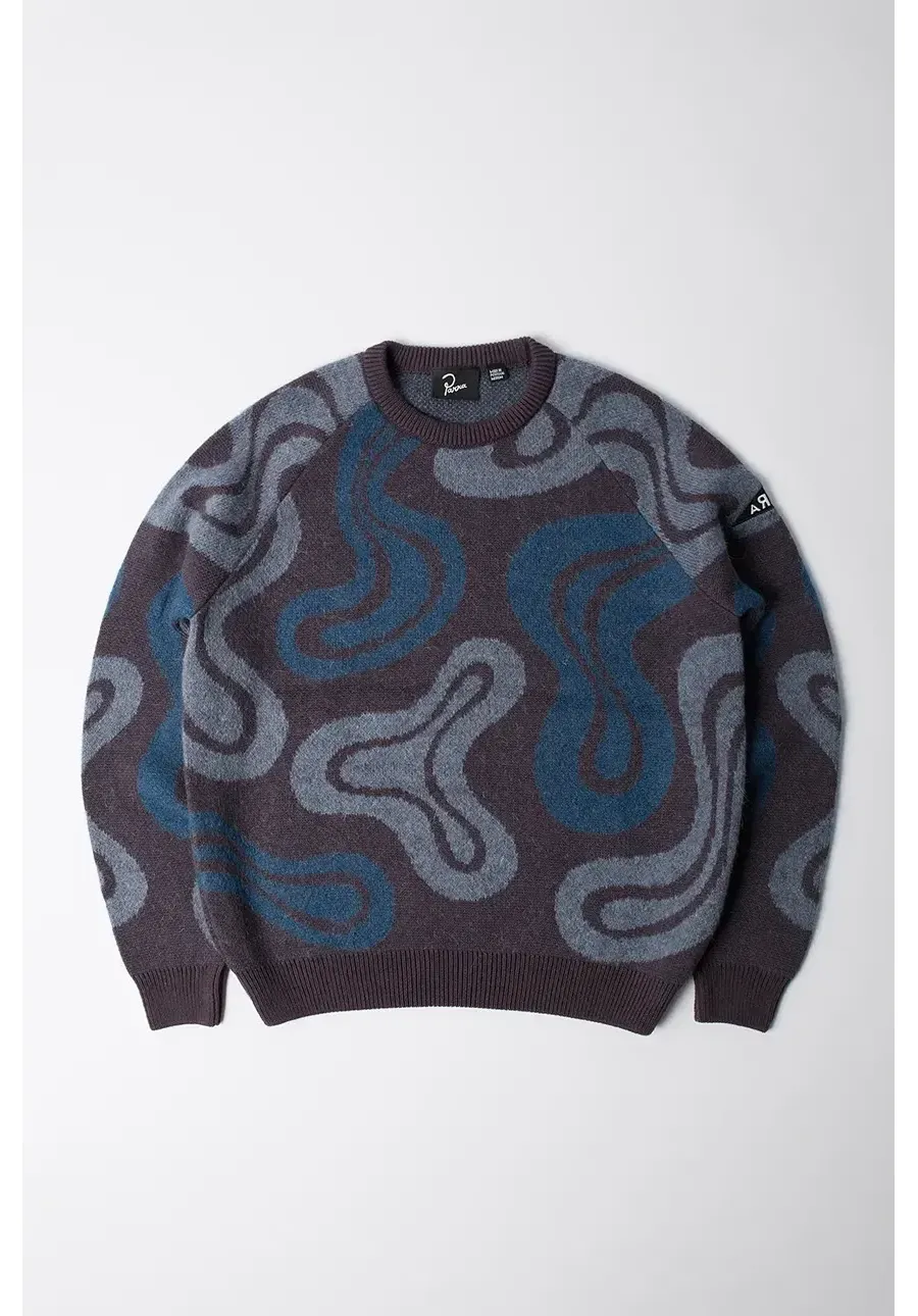 obrazek 1 by Parra sweter z domieszką wełny Stupid Lava Lamp Knitted Pullover męski kolor bordowy  52415
