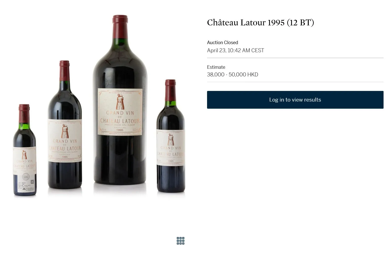 Aukcja unikatowych win Sotheby's