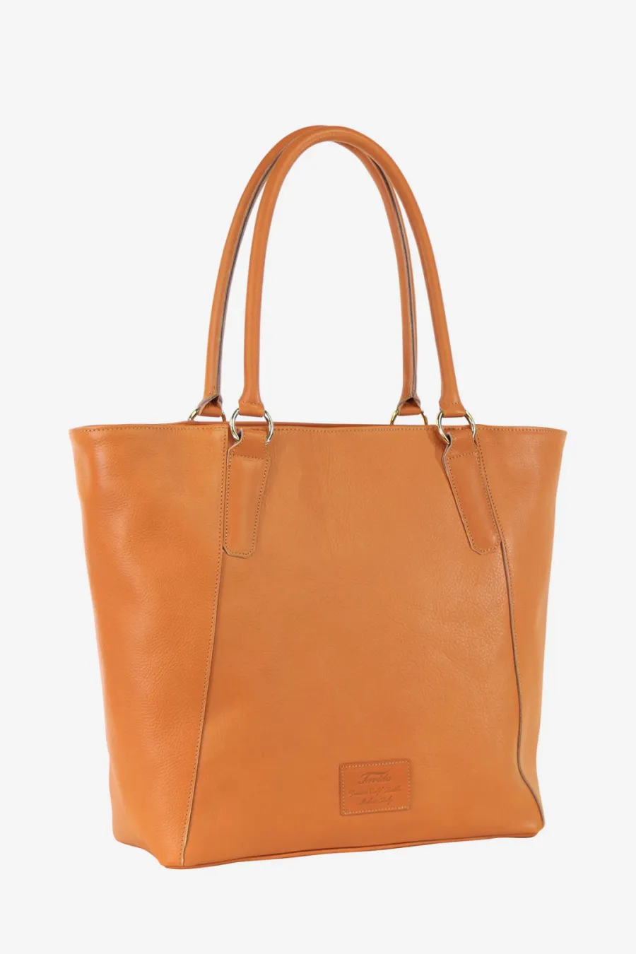 obrazek 2 Pomarańczowa torba shopper wykonana z włoskiej skóry - Terrida