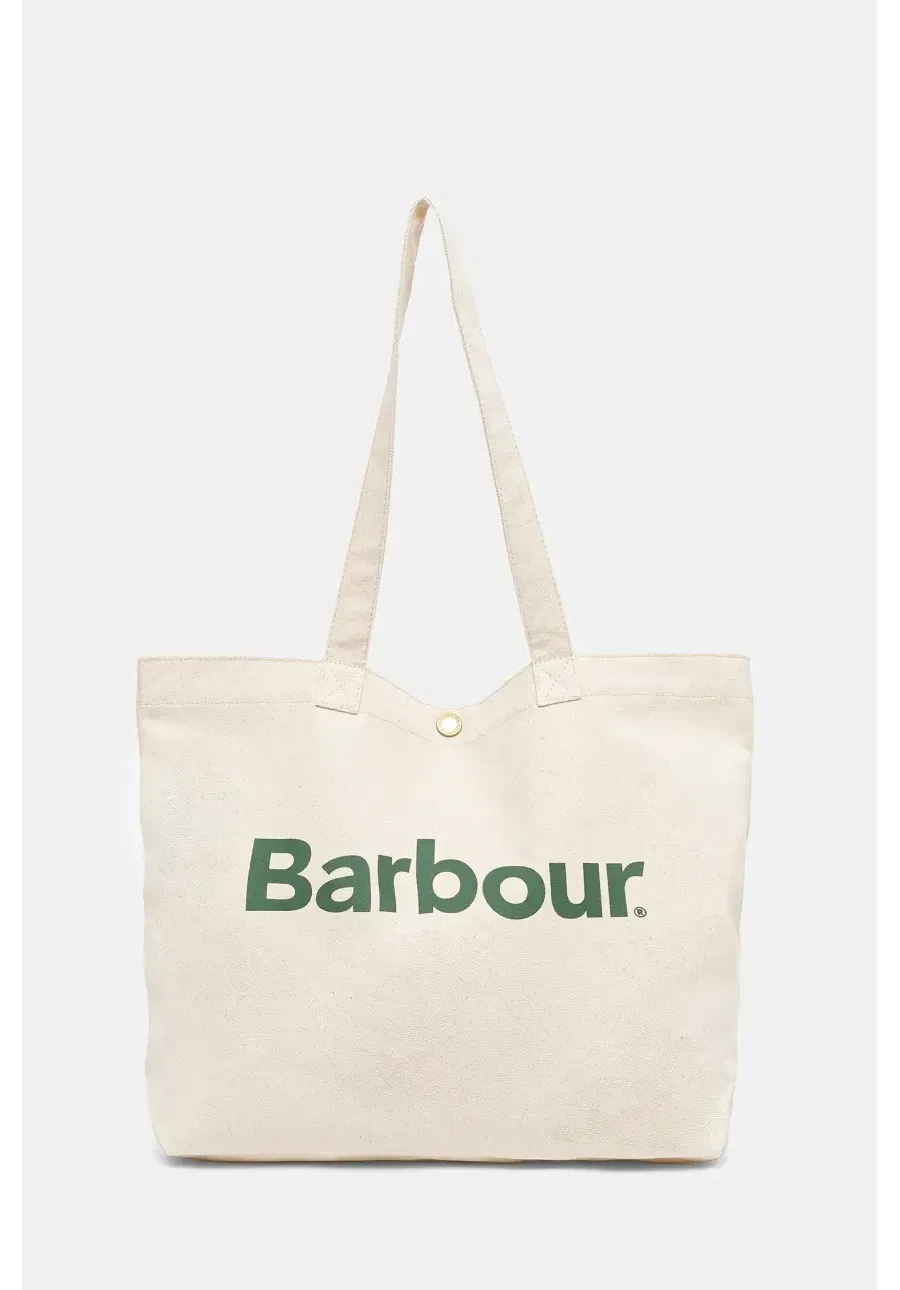 obrazek 1 Barbour torba bawełniana Logo Tote Bag kolor beżowy UBA0733