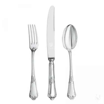 Zdjęcie Bogato zdobiony 36-elementowy zestaw sztućców w skrzynce - Zaramella Argenti