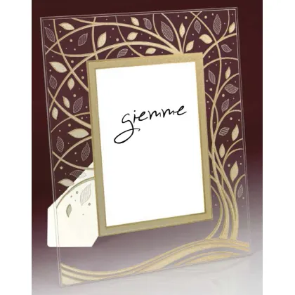 Picture Beautiful photo frame measuring 9x13 cm with a stylized golden tree
