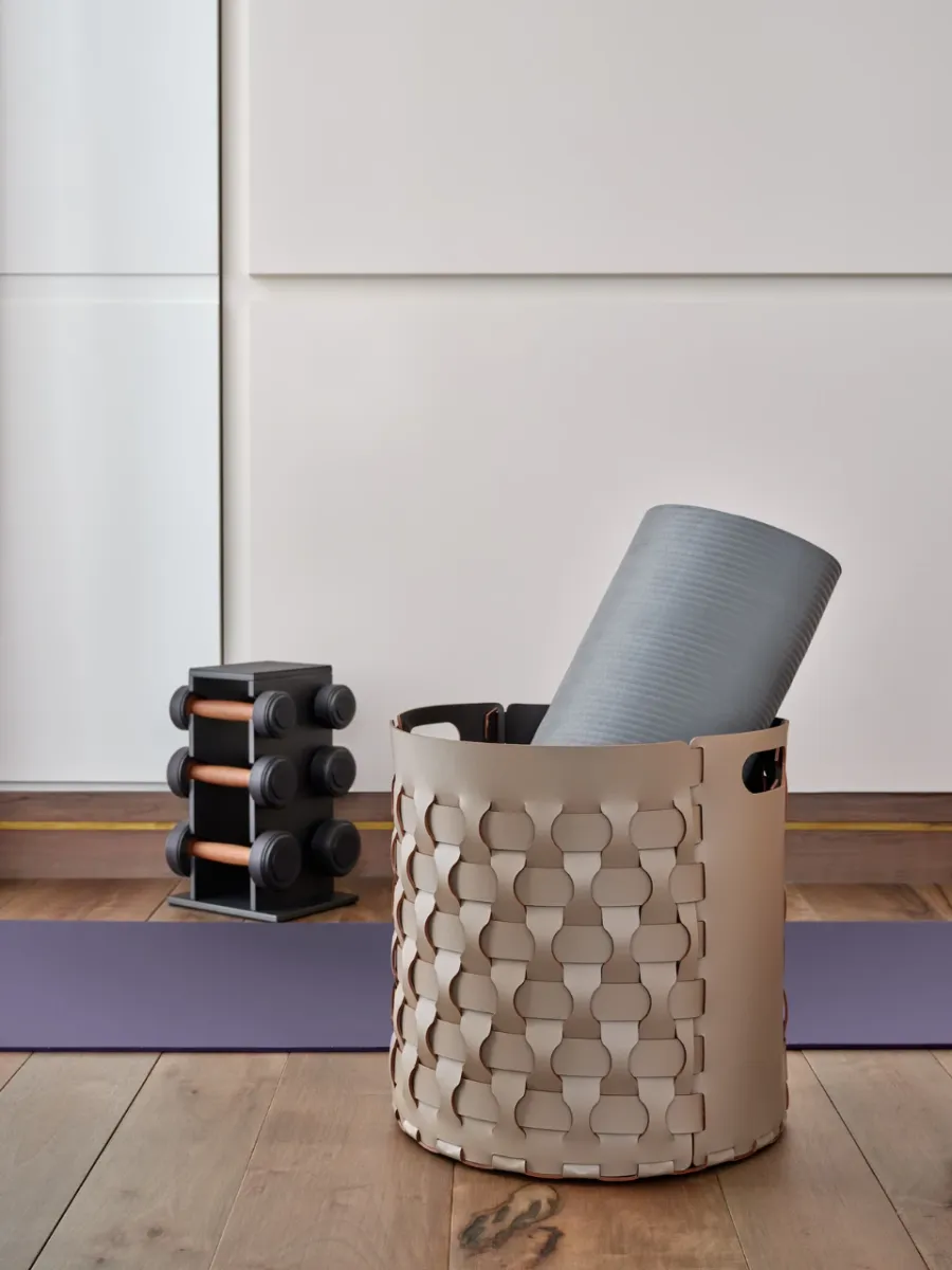 obrazek 2 Czarny okrągły kosz Dubai Ø40xH40 cm