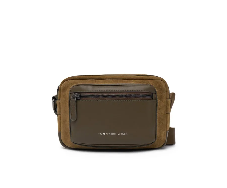 obrazek 1 Tommy Hilfiger Saszetka Th Casual Suede Camera Bag AM0AM13231 Zielony