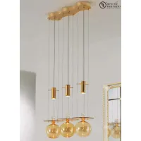 Zdjęcie Elegancka lampa wisząca Tara Murano Glass na trzy żarówki ze szkła Murano