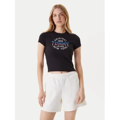 Zdjęcie Tommy Jeans T-Shirt DW0DW21421 Czarny Slim Fit
