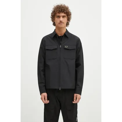 Zdjęcie Fred Perry kurtka Pocket Overshirt męska kolor czarny przejściowa M5684.236