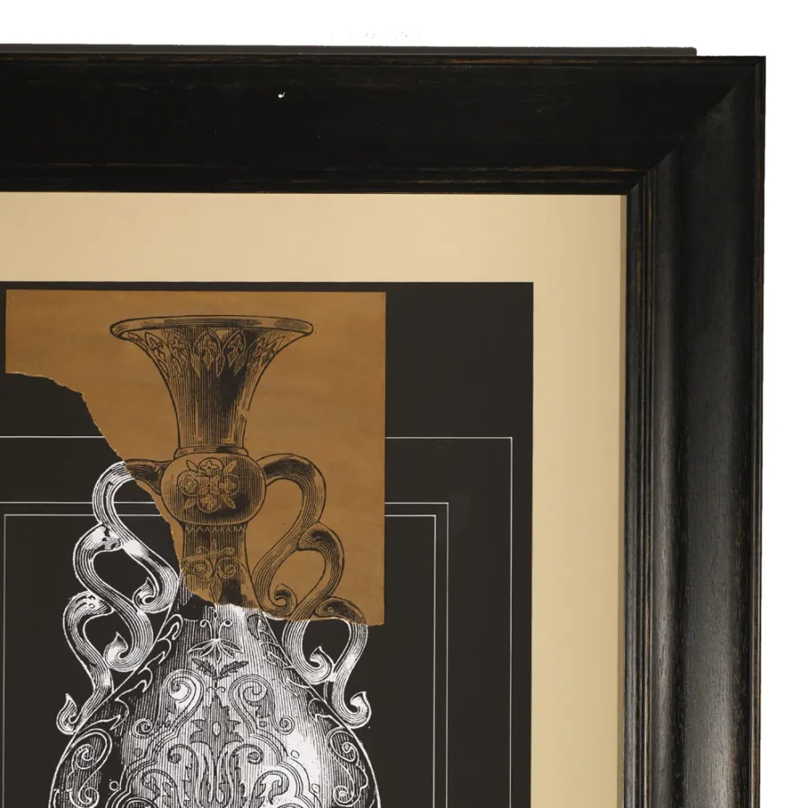 obrazek 2 Wydruk retuszowany ręcznie z wazonem H.103xL.83xP.5 cm