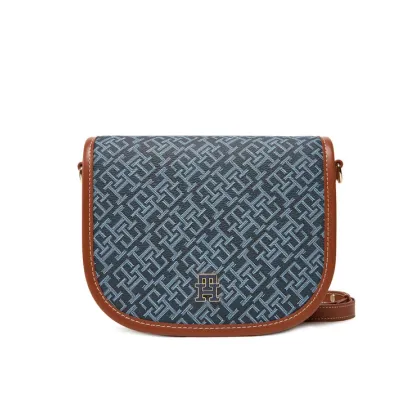 Zdjęcie Tommy Hilfiger Torebka Th Monoplay Leather Saddle Bag AW0AW17414 Granatowy