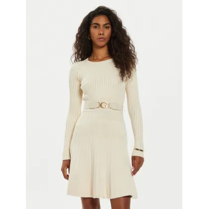 Zdjęcie Guess Sukienka dzianinowa W2BK29 Z2YJ2 Écru Regular Fit