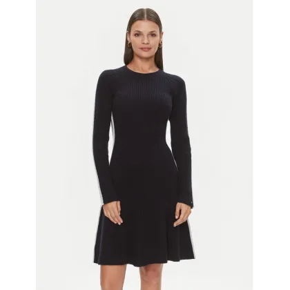 Zdjęcie Tommy Hilfiger Sukienka dzianinowa Pointelle WW0WW39929 Granatowy Regular Fit