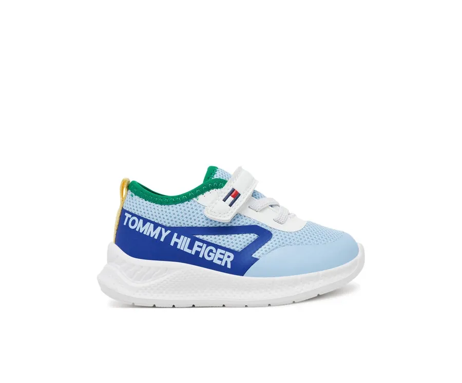 obrazek 1 Tommy Hilfiger Sneakersy Low Cut Lace-Up/Velcro Sneaker T1B9-33868-1756 M Błękitny
