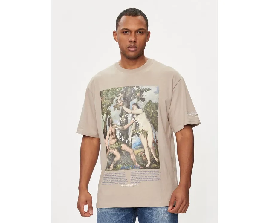 obrazek 1 Redefined Rebel T-Shirt Pedro 221166 Beżowy Regular Fit